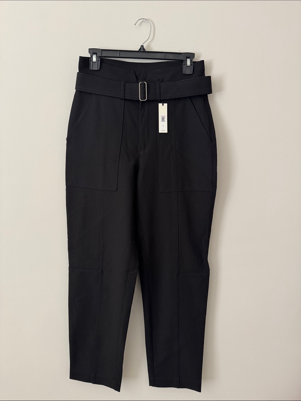 Banana Republic Black High-Waist Utility Pants with Belt